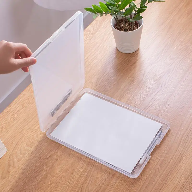 Multifunction A4 Size Folder With Elastic Clip Board Folder Plastic Storage Music Score Clip Box Document Pads Briefcase Bags