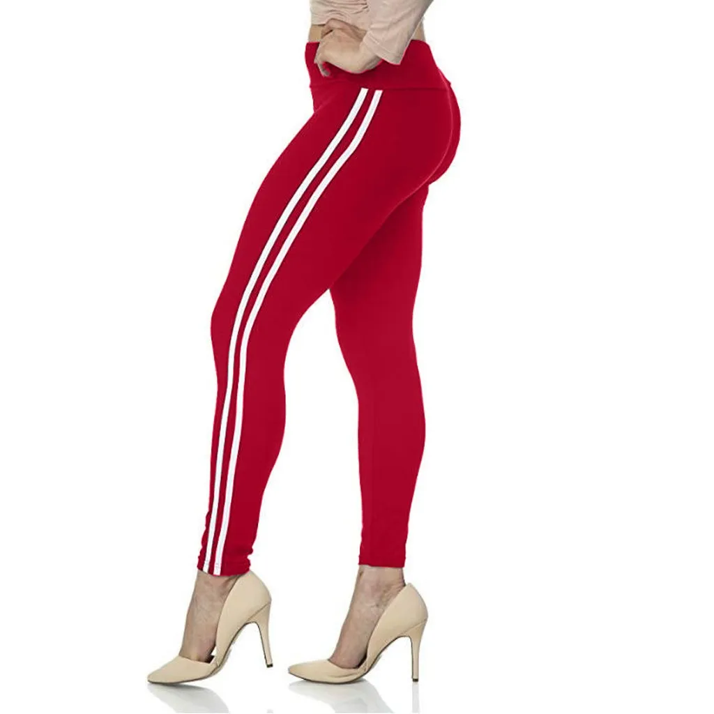 Женские леггинсы с высокой талией, с двойной подкладкой, однотонные, обтягивающие, спортивные, для йоги, брюки, женская одежда, для фитнеса, бега, спортивные брюки# PEX