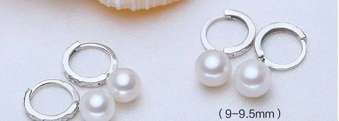 Пара AAA10-11mm, круглые серьги из белого жемчуга с южным морем, серебро 925 пробы