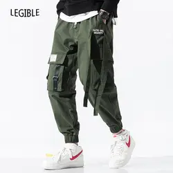 2019 весенне-осенние брюки мужские брюки карго с несколькими карманами штаны-шаровары с эластичной резинкой на талии хип-хоп повседневные
