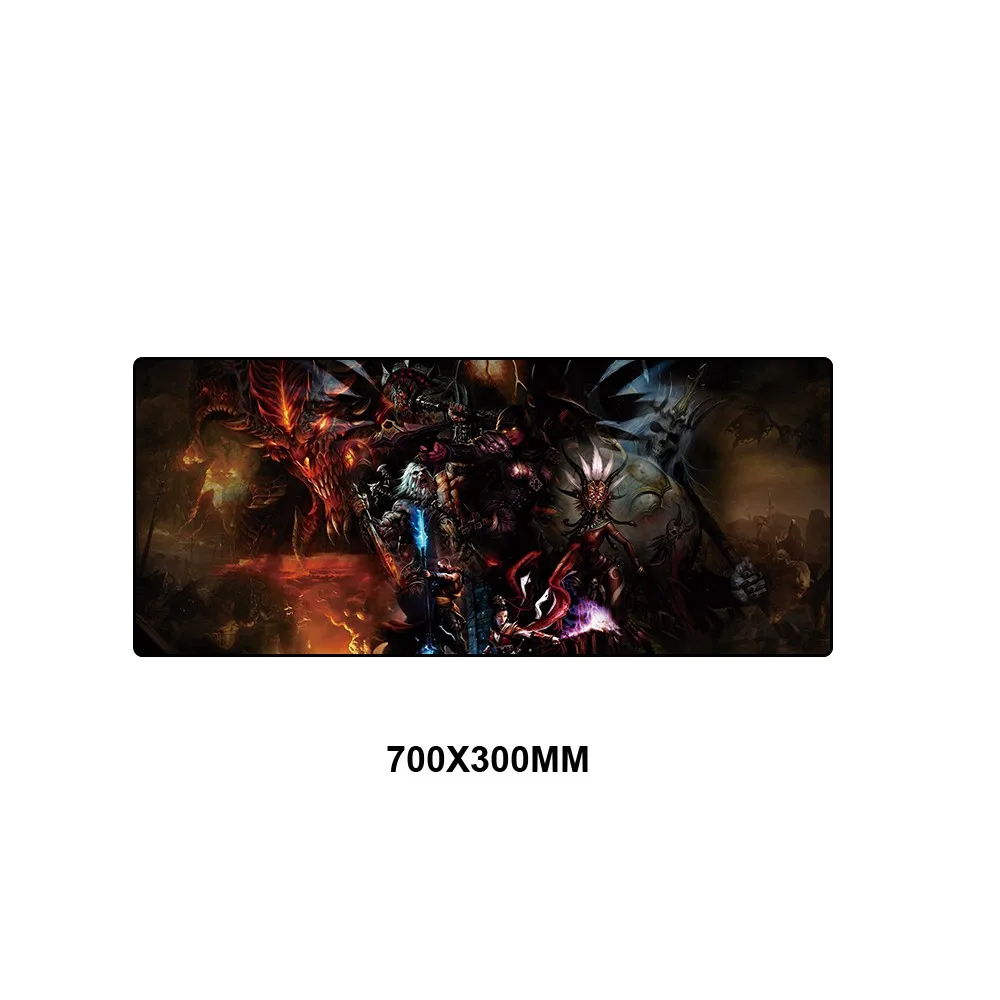 Diablo 3 коврик для мыши резиновый коврик XL большой игровой коврик для мыши геймер Противоскользящий ПК коврик для мыши Lockedge HD офисный коврик мышь для ноутбука - Цвет: 300x700x3mm