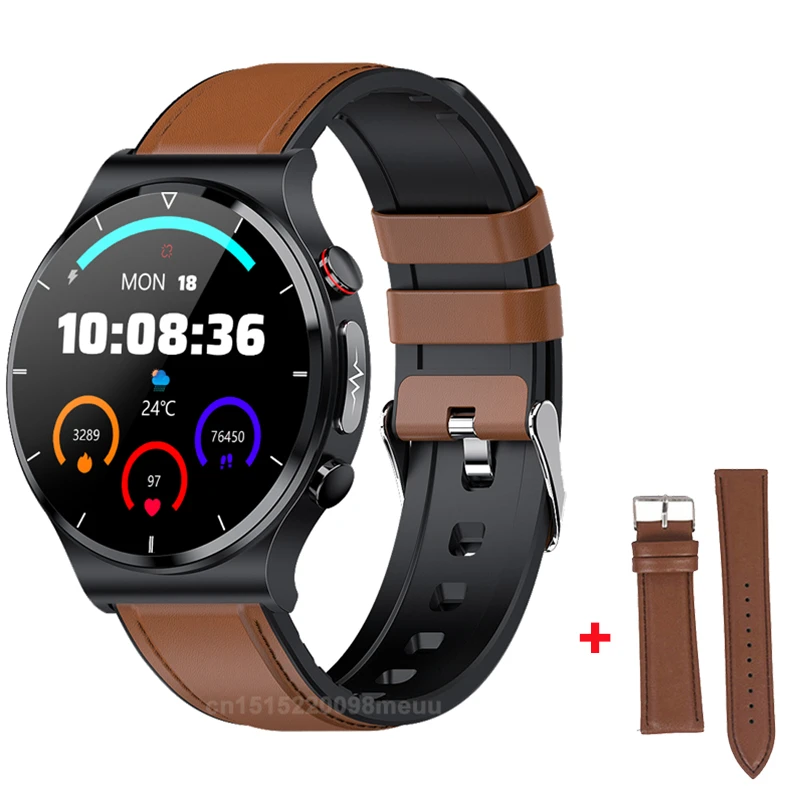 E88 Smart Watch Men Watch 1.32 inch Screen EGG Collector IP68 Waterproof BodyTemperature Wireless charger Watches PK E80 E86 