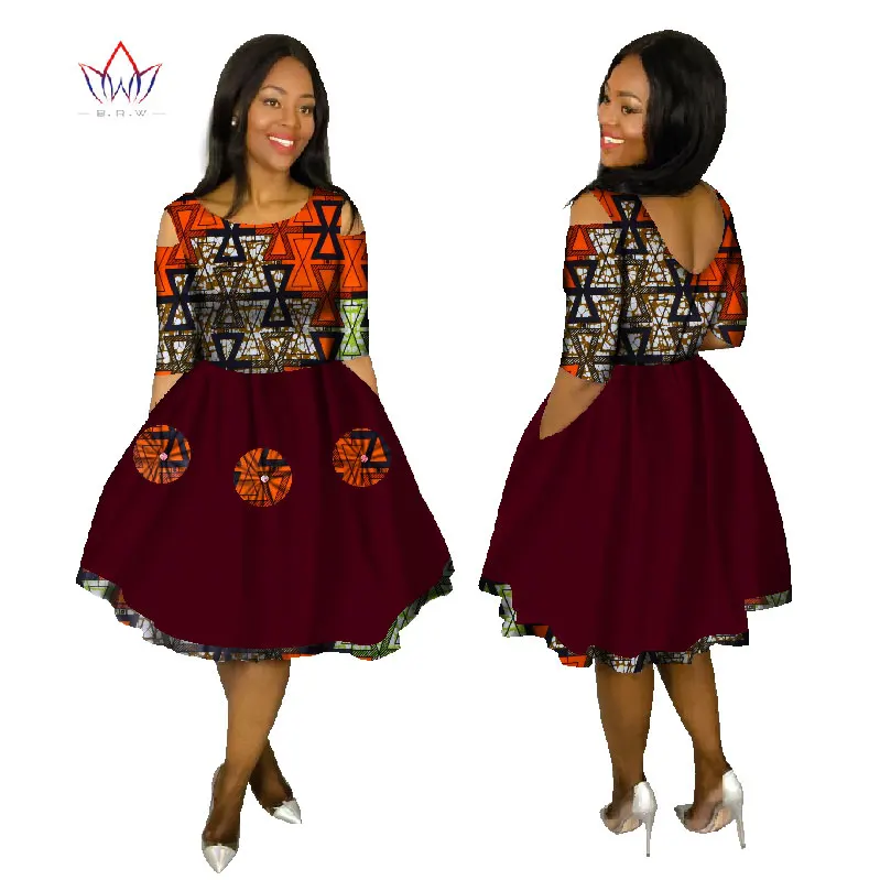 Летние платья плюс Размеры Для женщин модное платье 6XL Vestidos De Festa Longo одежда с круглым вырезом африка печати одежда brw WY1503 - Цвет: 22