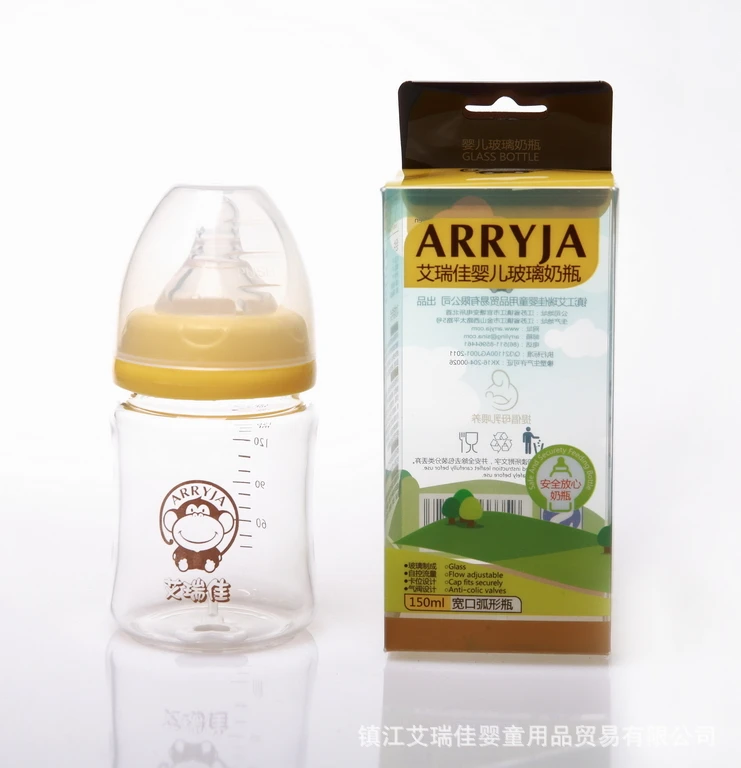 

Mom And Baby everite jia Thick Type Borosilicate Wide Mouth Arc Glass Feeding Bottles 150 Ml