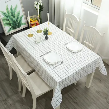 

Oil-Proof Plastic Waterproof Rectangular Anti-Scalding PVC Tablecloth Kitchen Home Accessories Table Cover