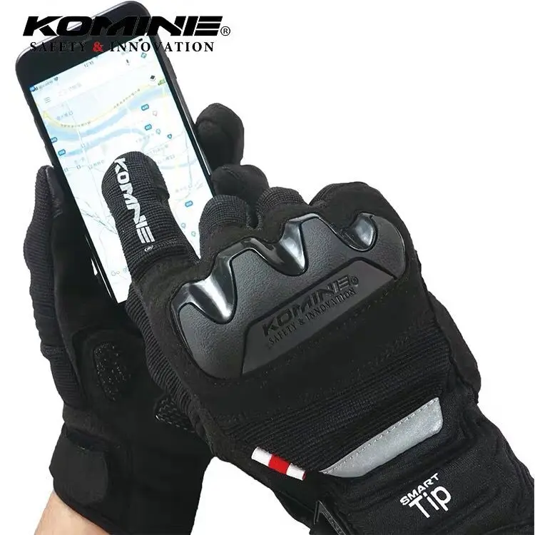KOMINE GK-220, летние мотоциклетные перчатки, гоночные перчатки, дышащие, анти-осенние, мотоциклетные перчатки, можно касаться экрана, перчатки