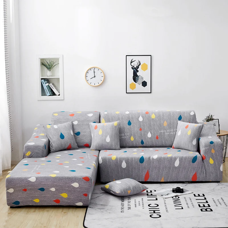 2 шт. Чехлы для г-образного дивана гостиной угловой диван Чехлы секционный шезлонг диван Чехол стрейч эластичный - Цвет: M