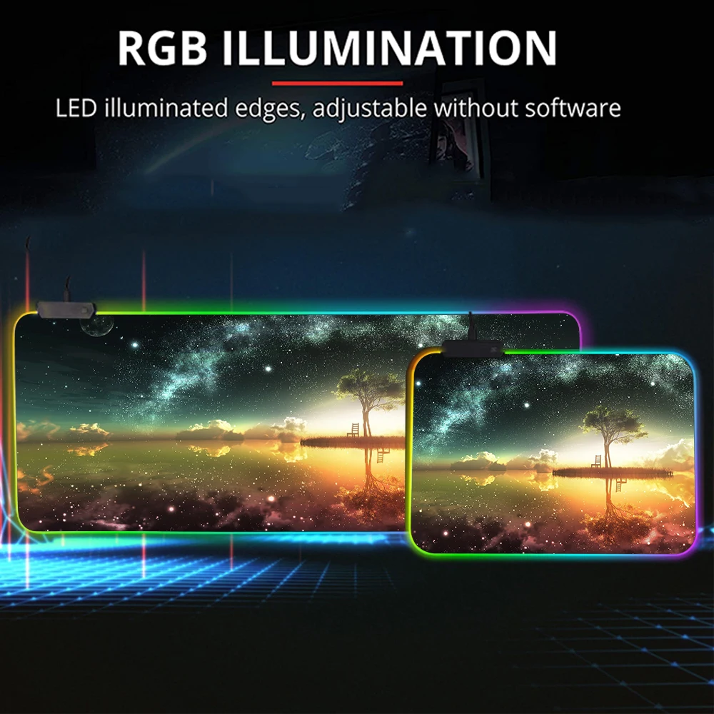 

Большой коврик для мыши RGB xxl, игровой коврик для мыши со светодиодной подсветкой, игровой коврик для мыши, большой коврик для мыши, Настольны...