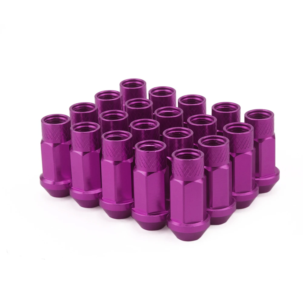 RASTP-Blox 50 мм Автогонки алюминиевые колесные гайки M12x1.5/M12x1.25 гайка с логотипом RS-LN012 - Название цвета: purple