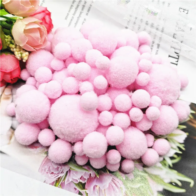 Mini Fluffy Soft Pom Poms Ball Handmade Kids Toys Wedding Decor DIY Sewing Craft Supplies 50g 10/15/20/25mm pom poms craft supplies fluffy ball accessories craft toys craft supplies