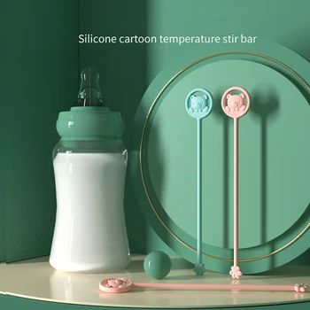 

Cute Bear Bottle Stirring Rod Milk Large Drink Complementary Food Food Practical Long Handle Stirring Rod safe for baby New