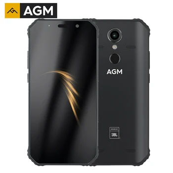 Перейти на Алиэкспресс и купить AGM A9 прочный смартфон Qualcomm SDM450 Восьмиядерный 5,99 дюймFHD + 5400mAh быстрая зарядка 4G 64G 32G Android 8,1 четырехъядерный NFC динамики