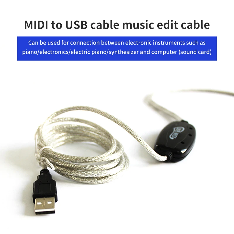USB In-Out MIDI кабель интерфейс кабель адаптер конвертер для клавиатуры электронный барабан музыка конвертер ПК в музыку клавиатуры шнур