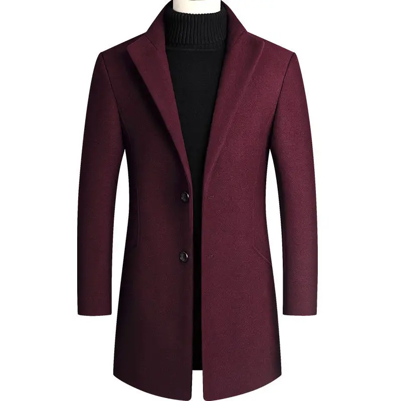 Winter 30% Wool Blend Jacket Coat for Men - Image 3