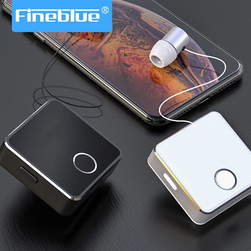 

FineBlue Airmax aluminium alloy long battery life Stereo Handsfree retractable Built in Mic bluetooth earphones for running