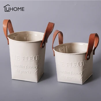 

Modern Vases Iron Storage Basket Flower Pot Dry Flower Vase Home Wedding Decoration for Hydroponic Plant Sundries Storage Basket