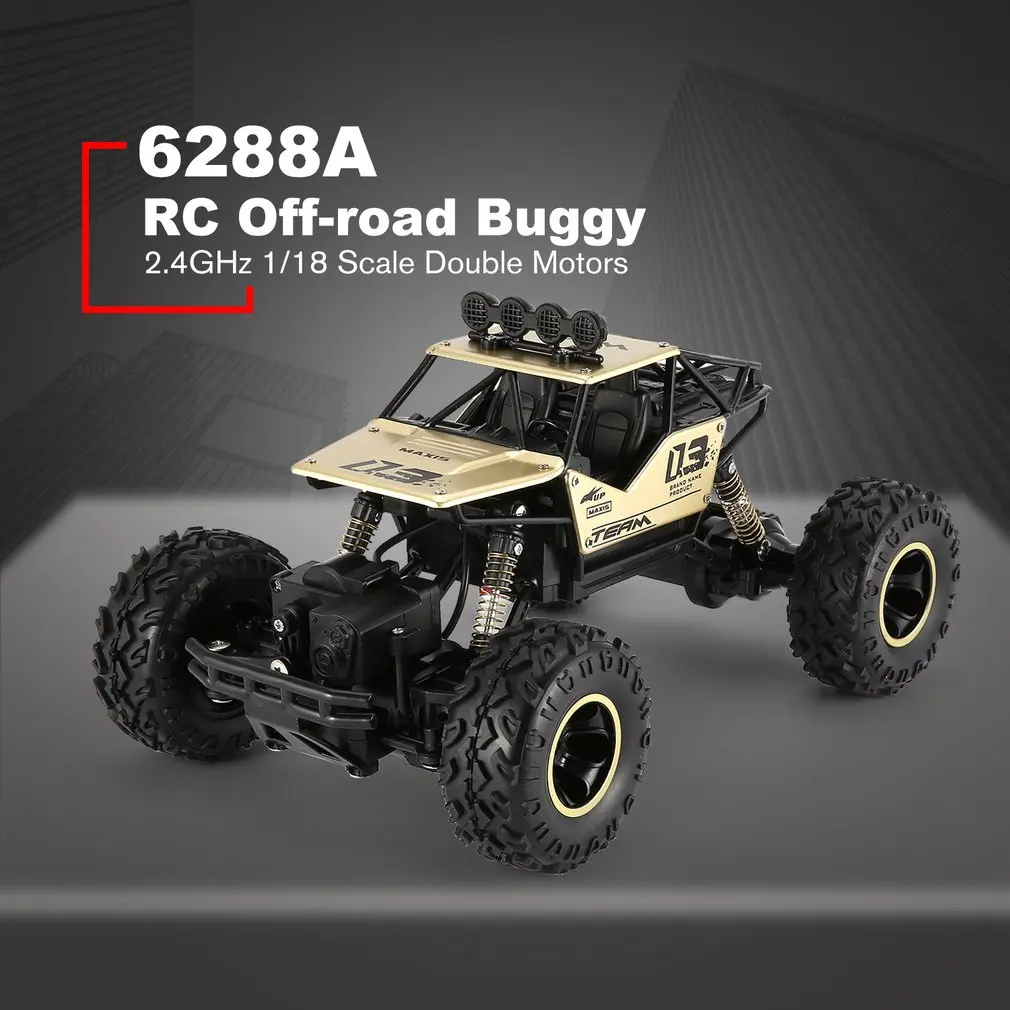 1/16 2,4 ГГц RC автомобиль сплав корпус оболочки Рок Гусеничный 4WD двойные двигатели внедорожный пульт дистанционного управления багги Bigfoot подвижная автомобильная игрушка
