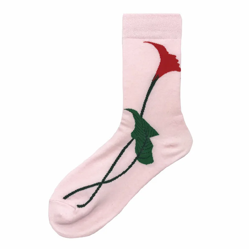 socks 04 Женские носки с милыми цветами и абстрактным рисунком; хлопковые короткие креативные женские носки с животными; теплые забавные Kawaii зимние носки до щиколотки - Цвет: socks 04