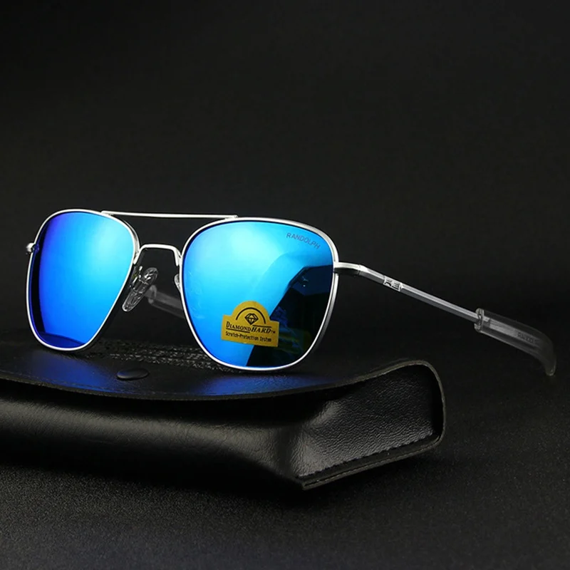 Pilot USA. RE Sun glass es мужские высококачественные брендовые дизайнерские RANDOLPH зеркальные линзы из закаленного стекла AGX AO солнцезащитные очки es мужские YQ1005