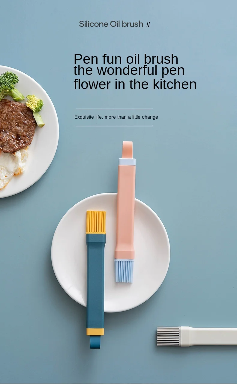 Description Picture 2 of itemSmall Kitchen Baking Lint - free High Temperature Resistant Silicone Oil Brush for Barbecue Home