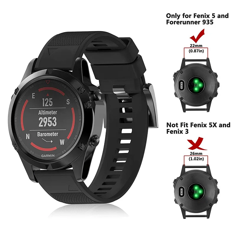 Garmin Fenix 5 Plus браслет ремешок для Garmin 935/945 силиконовый сменный ремешок 22 мм Quick Release часы ремешок аксессуары