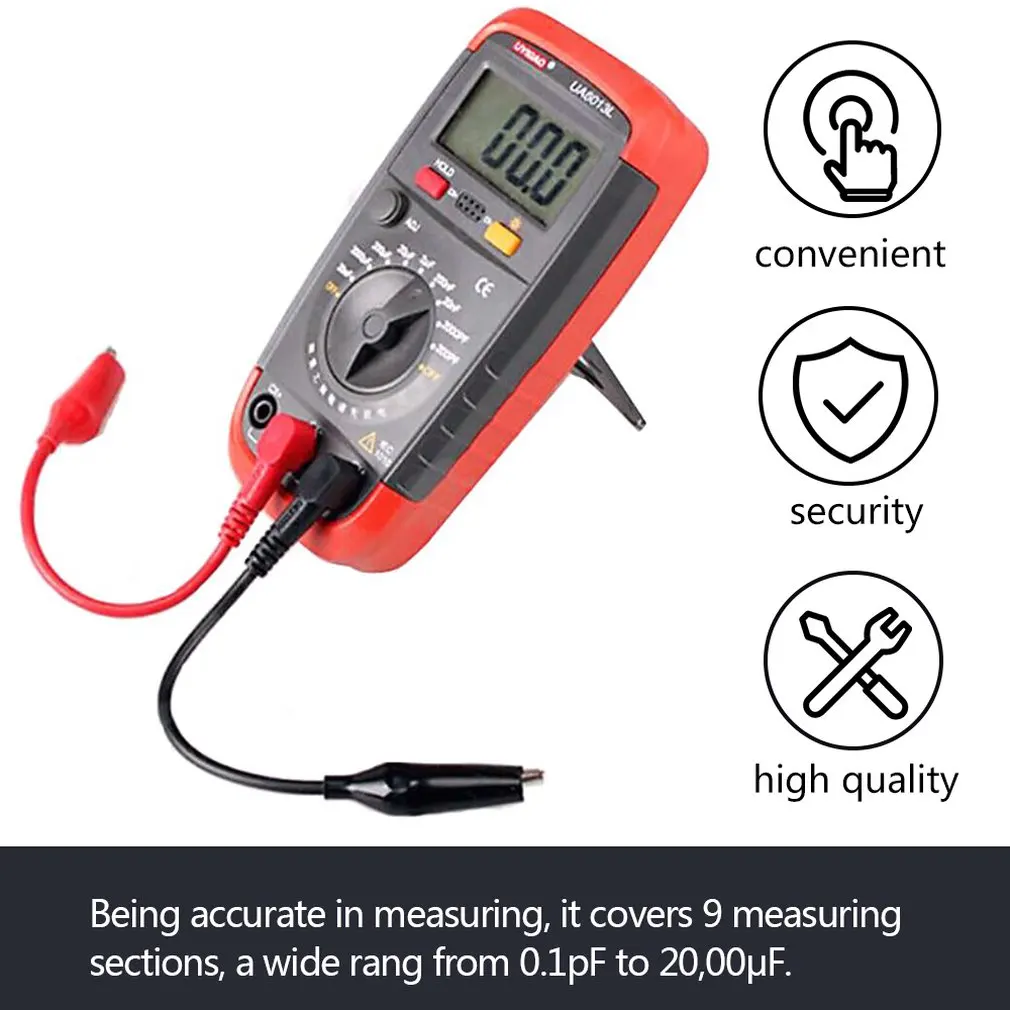 

1 Pc UA6013L Auto Range Digital LCD Capacitor Capacitance Test Meter Multimeter Measurement Tester Meter Brand New