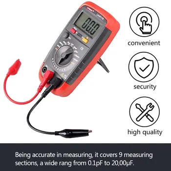 1 Pc UA6013L Auto Range Digital LCD Capacitor Capacitance Test Meter Multimeter Measurement Tester Meter Brand New zeast vc97 digital multimeter 3 3 4 capacitor frequency tester meter professional electric leads instruments lcd probe