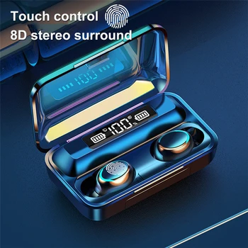 

F9-5C Bluetooth Earphones Wireless Headphones With Mic Sports Waterproof Headset 2200mAh Charging Box for iphone Samsung Android