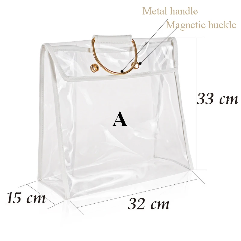 Style A Сумка для хранения, органайзер для гардероба, прозрачная пвх магнитная пряжка, подвесной органайзер, водонепроницаемый халат, Сортировочная сумка - Цвет: Style A