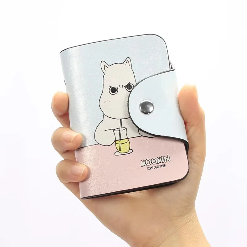 Moomin Muumi, новая модная сумка, белая сумка с мультипликационным принтом, светильник, милый Принт, 10,8*7,5 см, ПУ сумка, muumi, сумка для карт