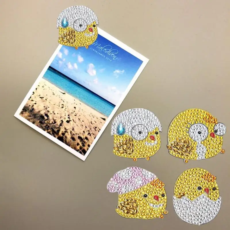 4Pcs-DIY-Full-Drill-Special-Shaped-Chicken-Diamond-Painting-Fridge-Magnet-Sticker-for-Home-Decoration