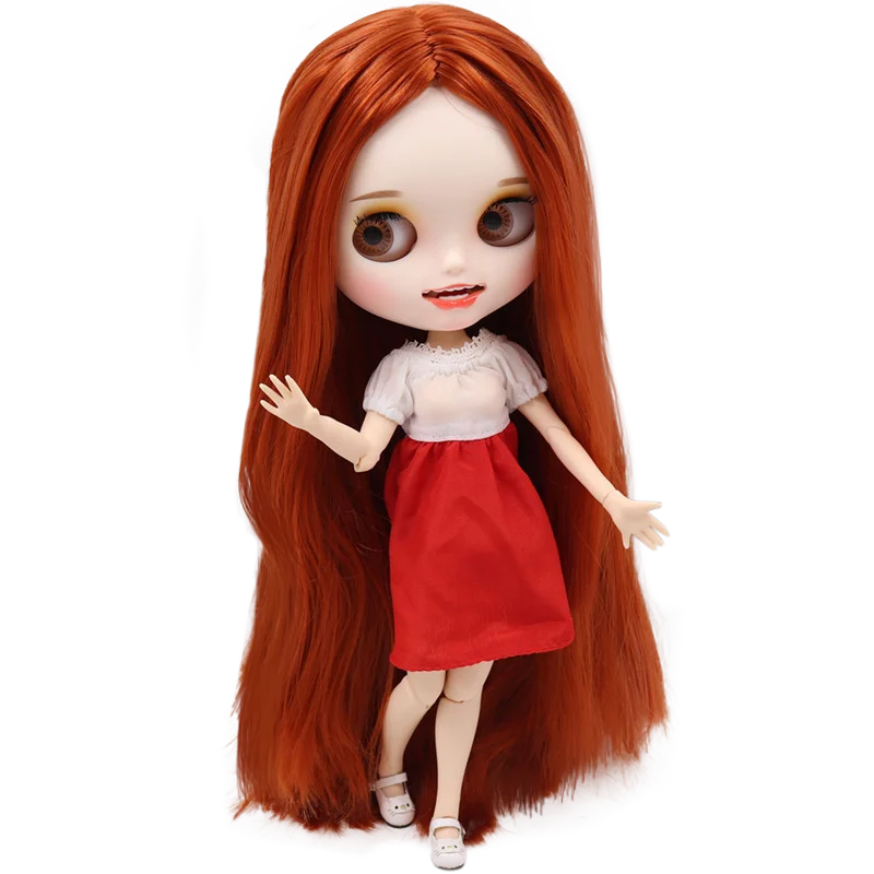 ICY Blyth пользовательская кукла белая кожа и тело тела Новая Улыбка Рот матовое лицо 1/6 игрушки BJD DIY модные куклы девочка подарок Специальное предложение