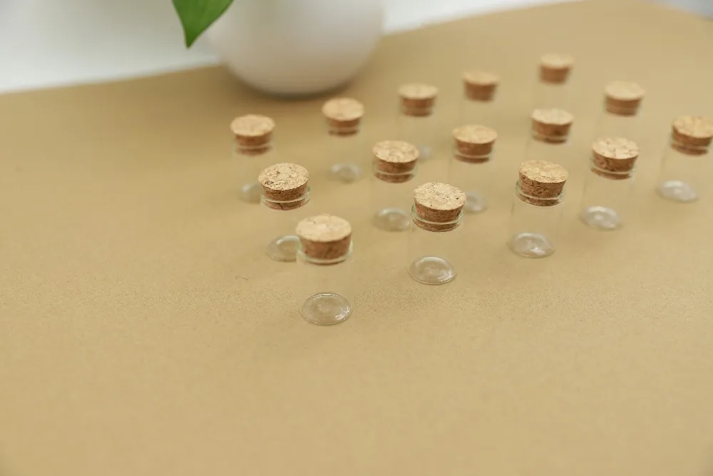 100pcslot Glass Bottle 2230mm Test Tube Cork Stopper Mini Spice Bottles Container Small DIY Jars Vials Tiny Bottles glass (5)