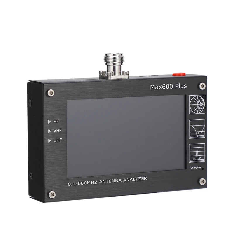 Max600 Plus HF/VHF/UHF антенный анализатор 0,1-600 МГц с 4,3 дюймовым TFT lcd сенсорным экраном