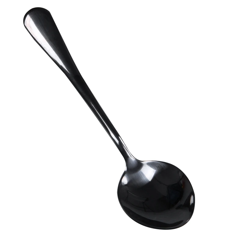 1 Set Black Stainless Steel Cutlery Set Teaspoon Dinner Fork Knife Western Tableware Dinnerware Kitchen Tools& 1 Set Wooden 8.9