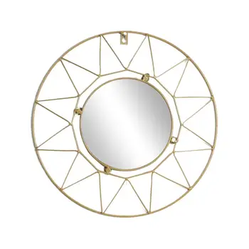 

European Wrought Iron Wall Mirror Round Decorative Mirror Restaurant Home Luxury Background Mural Crafts Decor
