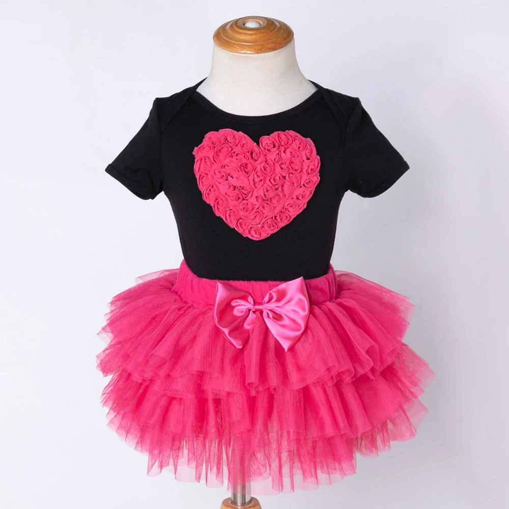 3Pcs Tutu Kids Newborn Romper Clothing Sets headband short-sleeved romper six-layer gauze dress bodysuit 0-2T Tutu Baby Clothes
