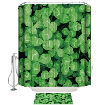 

Green Grass Feature Shower Curtain Set Bathroom Decor