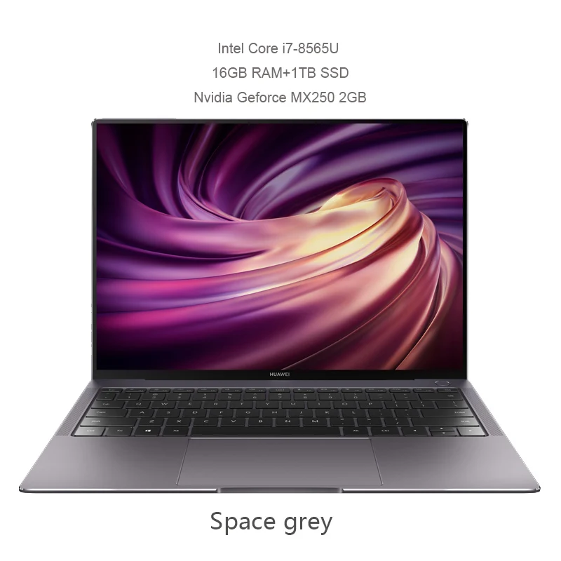 Huawei MateBook X Pro ноутбук с системой Windows 10 Intel Core i7 8565U/i5 8265U 8 Гб ram 512 ГБ SSD PC отпечаток пальца 2 ГБ GDDR5 - Цвет: Intel Core i7-8565U