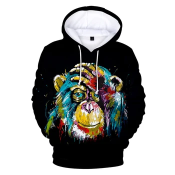 

Anime 3D Print Chimpanzee Hoodies Men /Women Classic Red Hoody Sweatshirts 3D Chimpanzee Hooded Mens Autumn Winter Pullover
