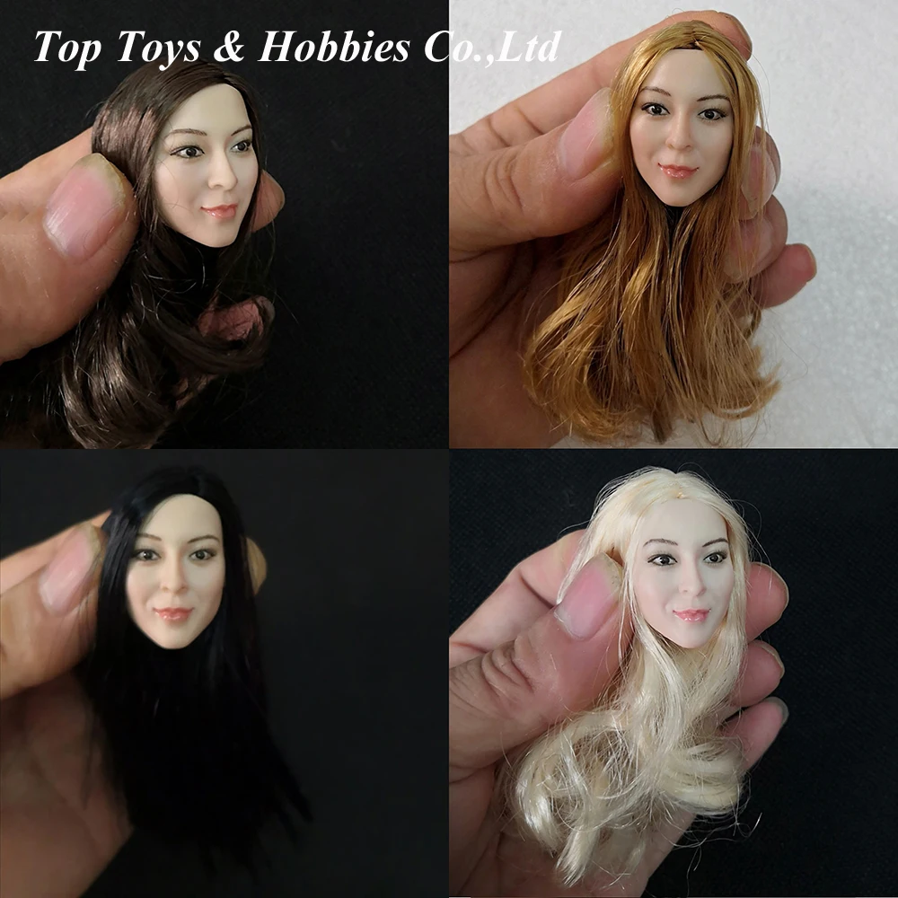 

1/6 Asia Girl Head Straight Hair Head Carving Fit 12" Female TBLeague action figure body in stock