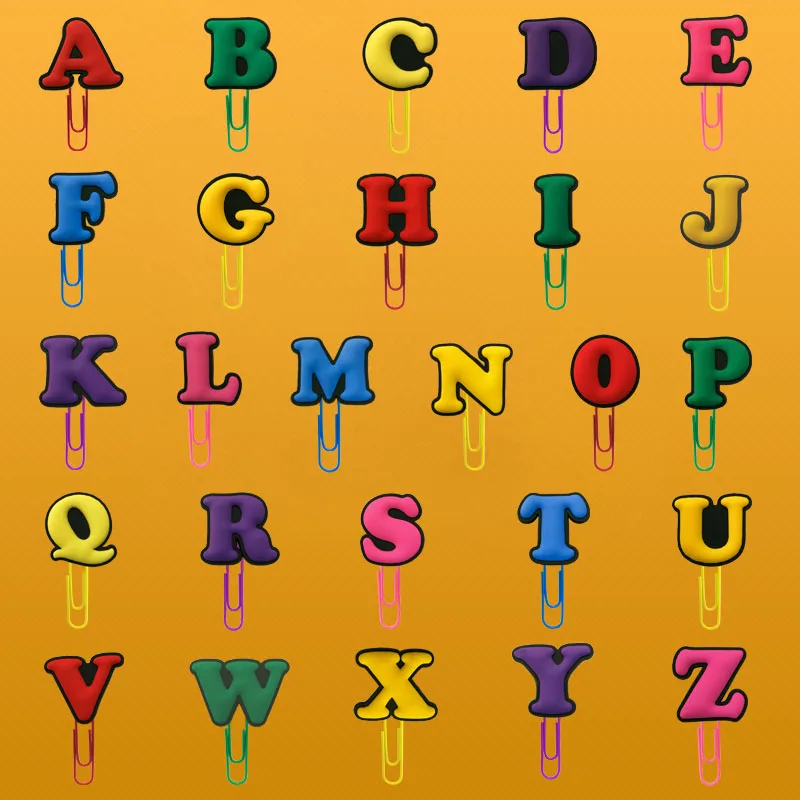 1 шт. Лидер продаж Мультяшные 26 цветов буквенные закладки для книг зажимы школы