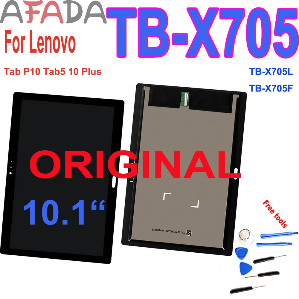 

2pcs 10.1 LCD Display For Lenovo Tab P10 Tab5 10 Plus TB-X705 TB-X705L TB-X705F Touch Screen Digitizer Assembly Replacement