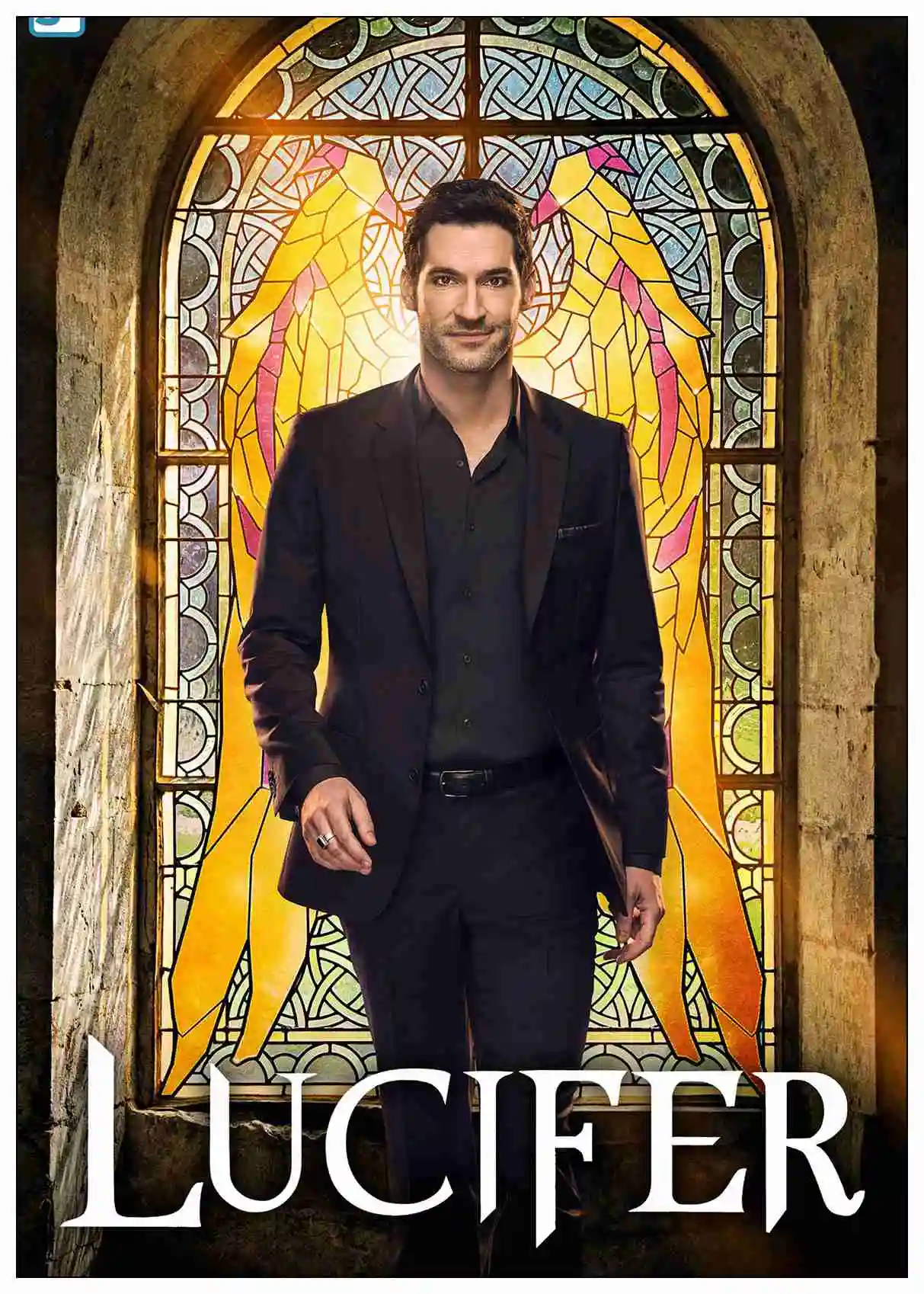 Облицовочный плакат Lucifer ТВ серии показ стикер на стену белая бумага домашний декоративный плакат на стену Прозрачный декор изображения - Цвет: E198