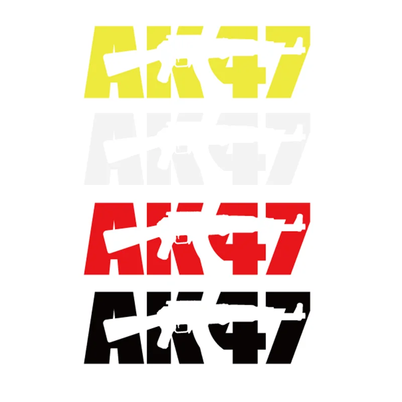 Reflective Car Sticker AK-47 Gun Decals Vinyl Styling Cover