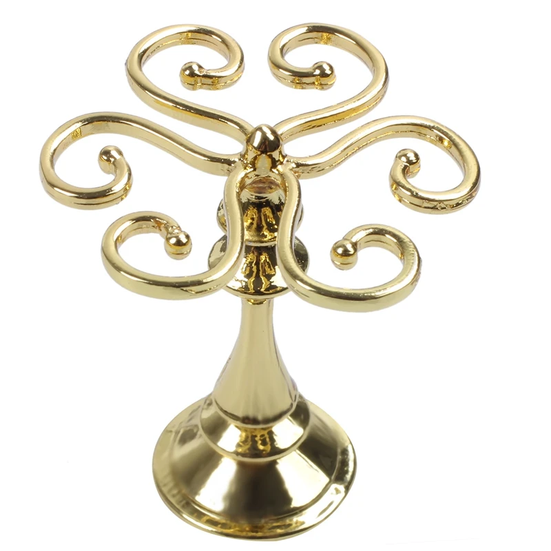

Set of 4pcs Goblet Red Wine Cups with Metal Rack Stand Holder Dolls House Miniature Dining Room Pub Bar Accessory Gold
