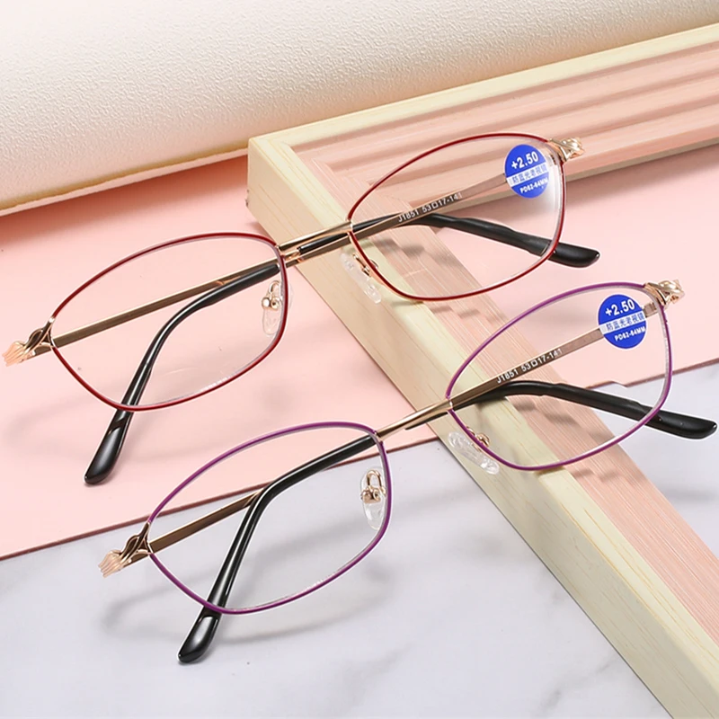 

Anti Blue Light Reading Glasses Bifocal Women Presbyopic Glasses Computer Eyewear Full Frame Eyeglasses Magnifying Fashion +200