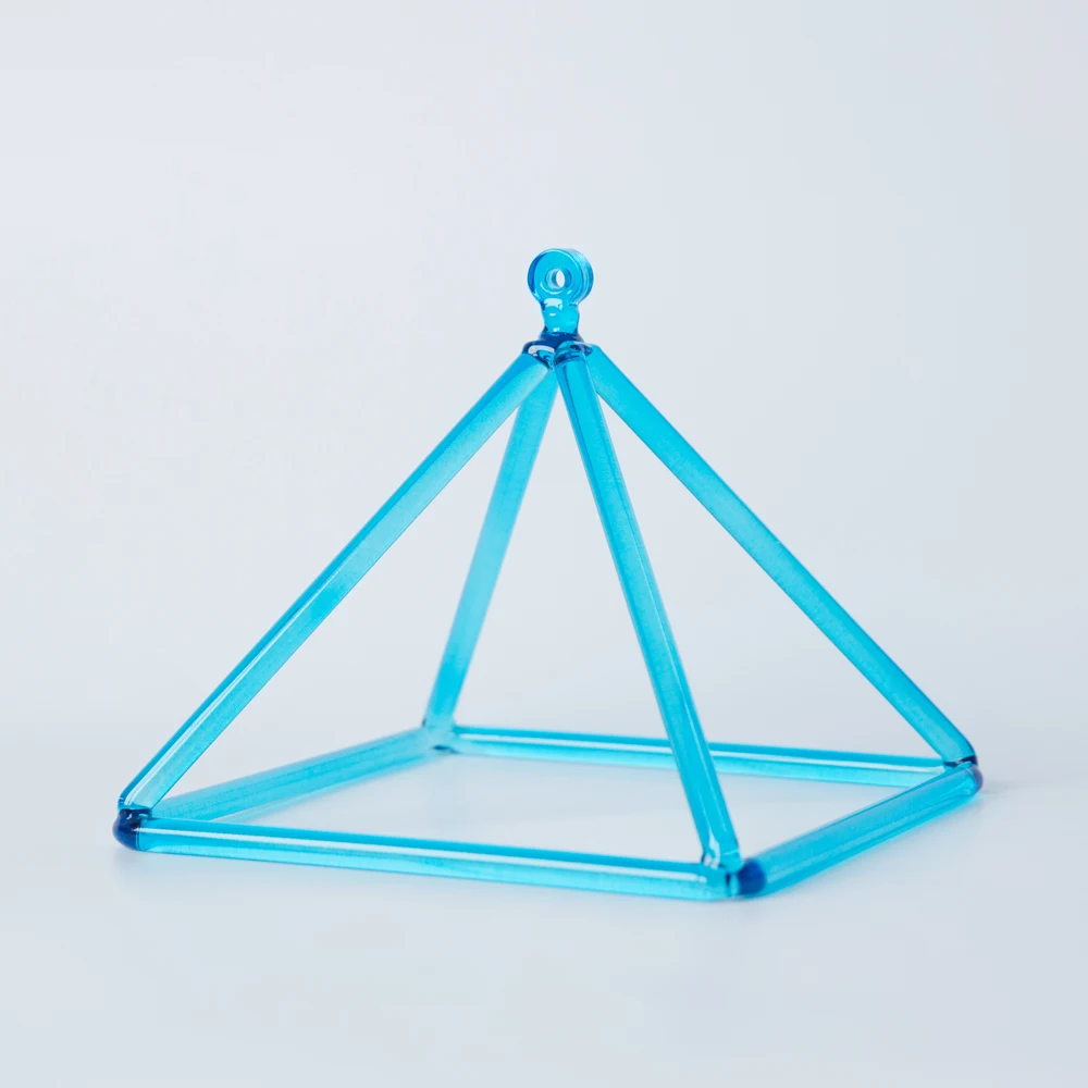 7-дюймовая кристальная Поющая Пирамида синего цвета и исцеляющая Тетраэдр | Спорт