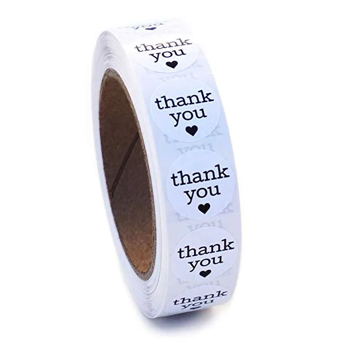 

500 Labels/roll Thank You Stickers Seal Labels Stickers Scrapbooking for Package and Wedding Decoration Stationery Sticker