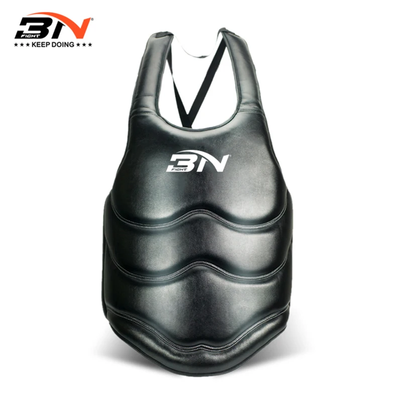BN New Adult Chest Protector Belly Guard Kick Boxing Karate Support Taekwondo MMA Fighting